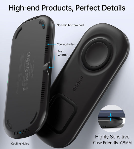 Fast Wireless Charging Pad – 15W Qi Fast Charger, Slim