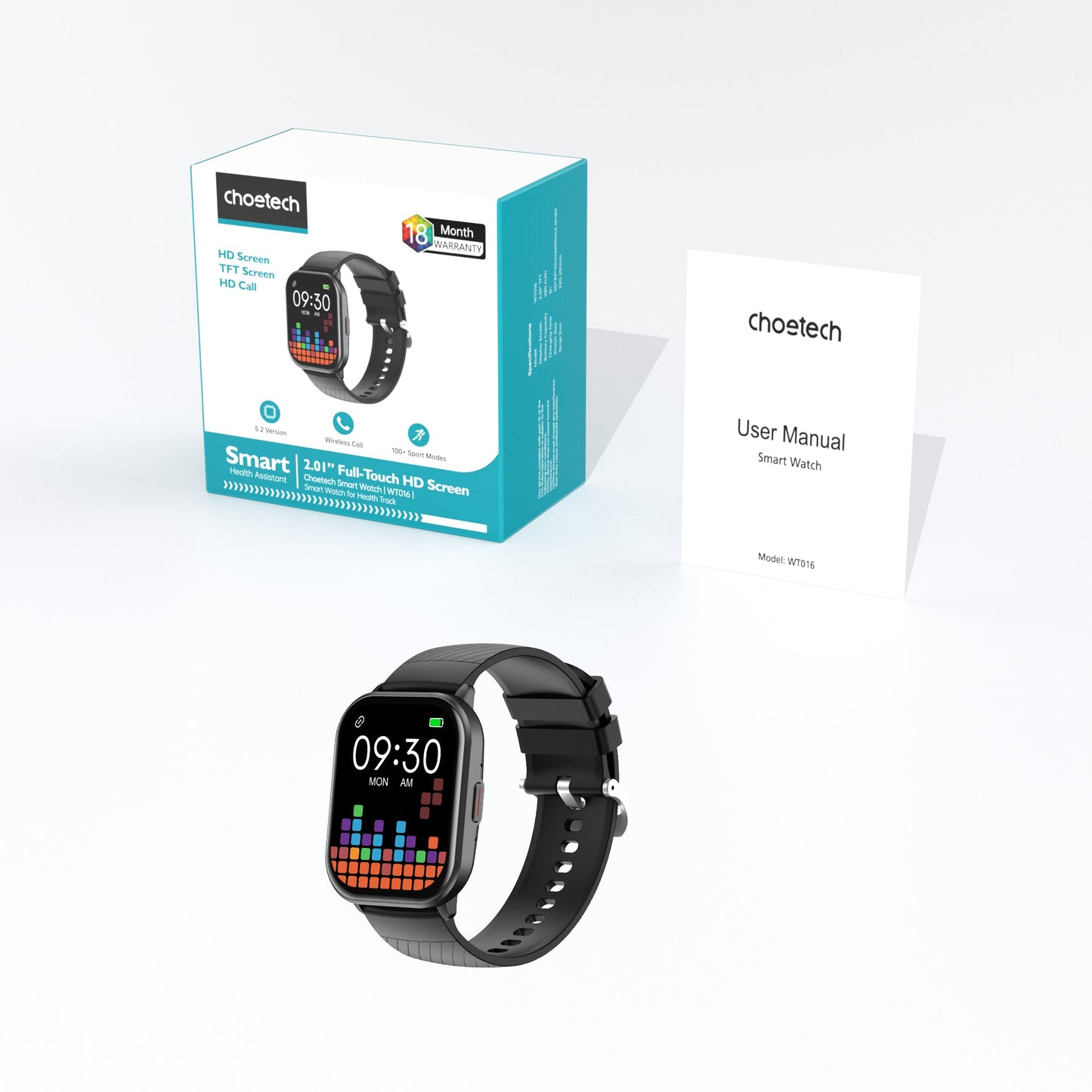 2.01" Smart Watch – Bluetooth Call, Fitness & Wellness