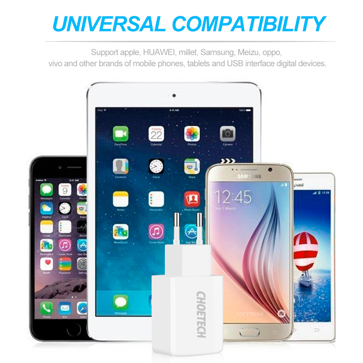 10W Dual USB Wall Charger – 5V/2A Travel Power Adapter