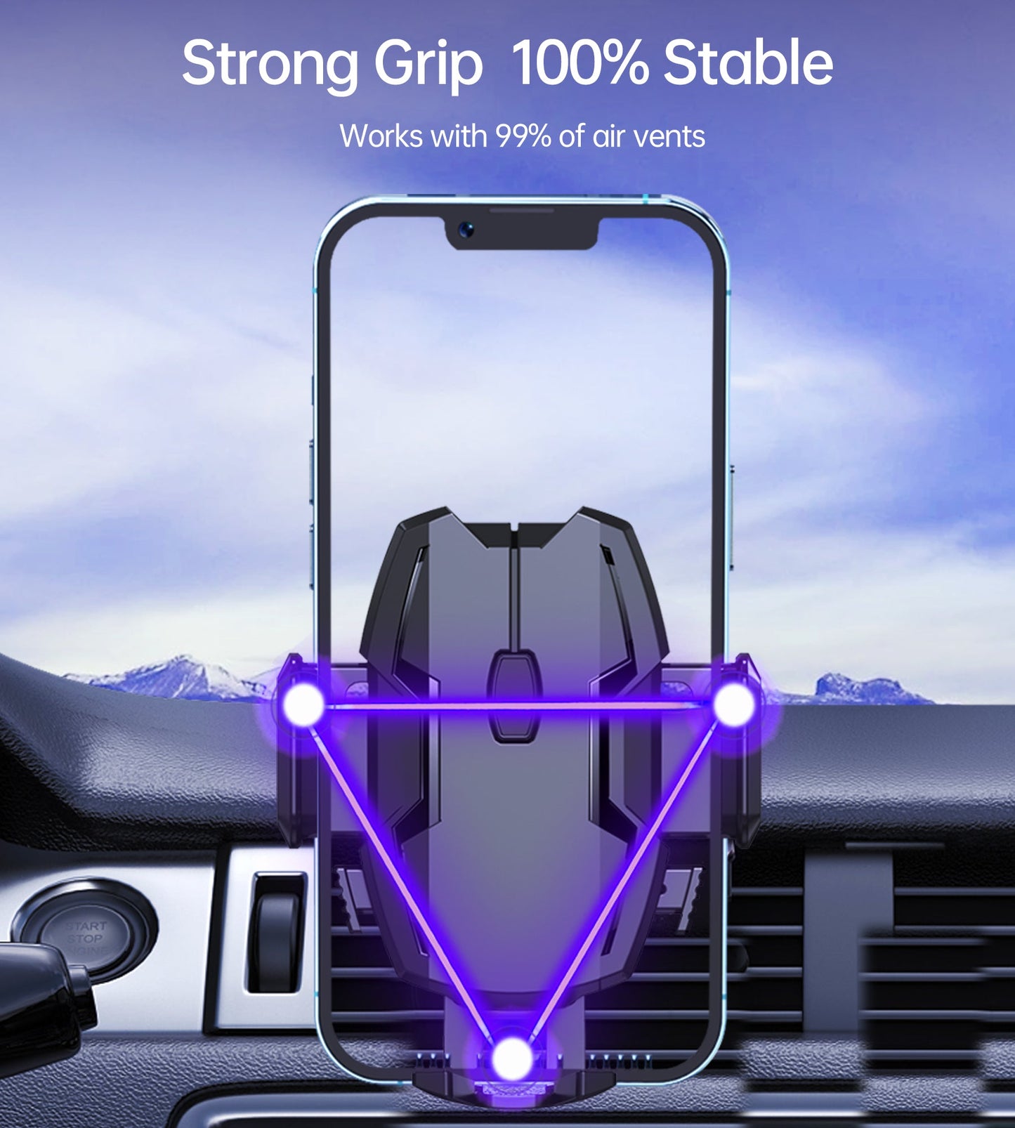 Universal Car Mount Stand – Adjustable Holder, Black