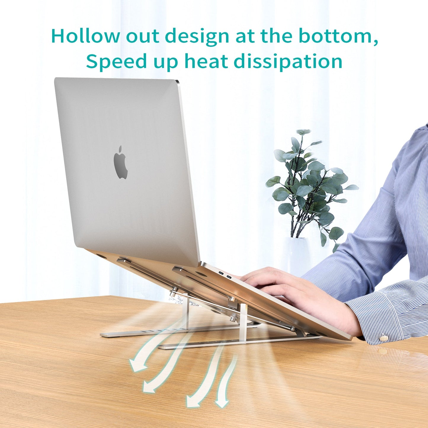 Foldable Laptop Stand – 6-Angle Aluminum Holder for MacBook