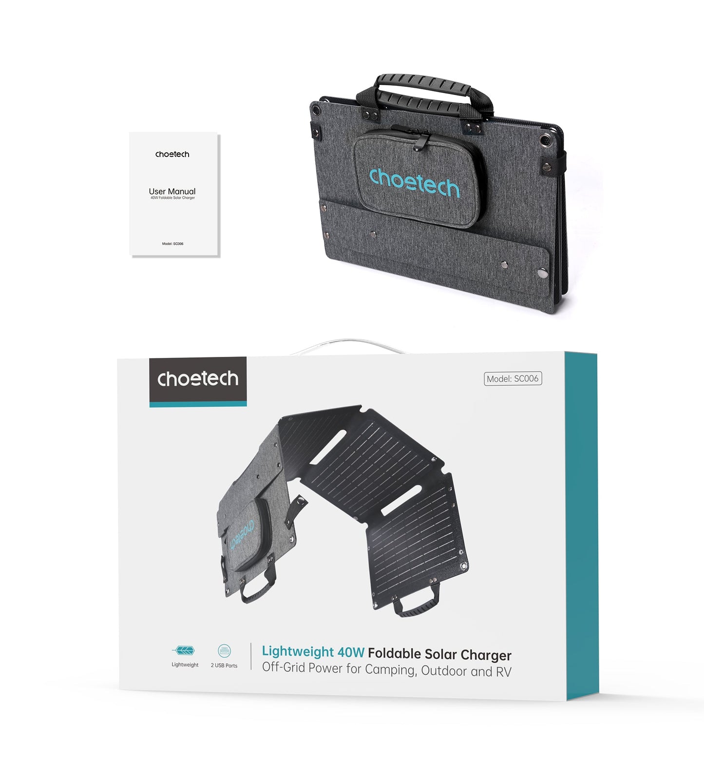 40W Foldable Solar Charger – Portable Panel for Outdoor Use