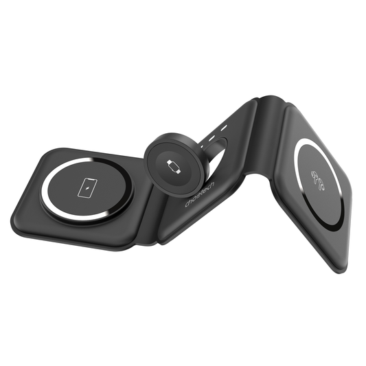 3-in-1 Magnetic Wireless Charger – Tri-Fold Charging Stand