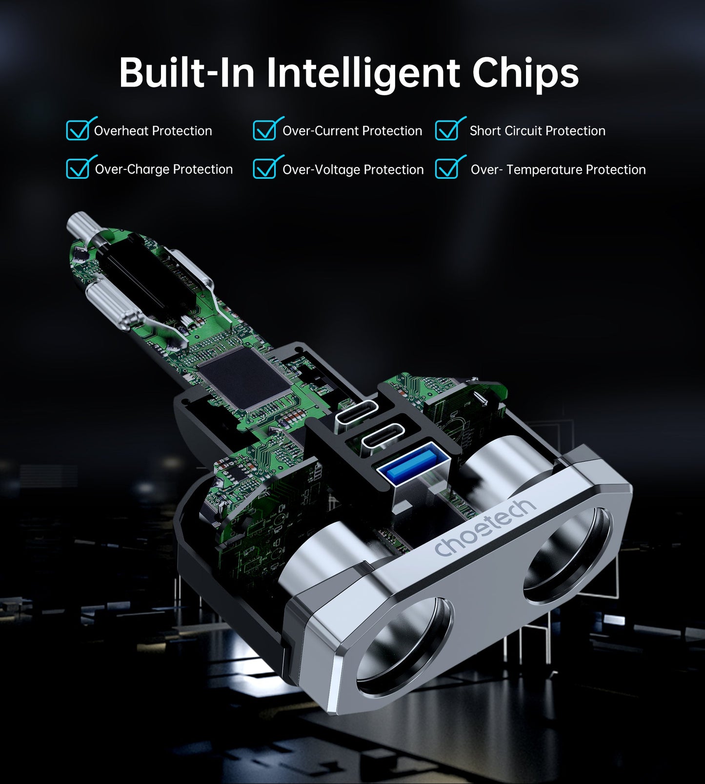 10000mAh Mini Power Bank – 35W with USB-C Cable, Grey