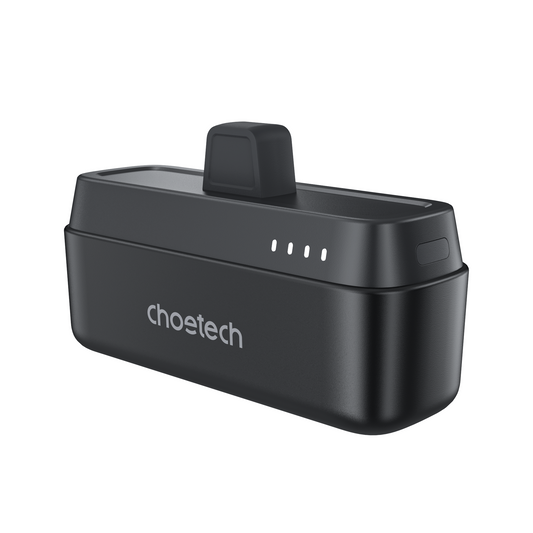 5000mAh Mini Power Bank – 20W PD with Type-C Plug, Black