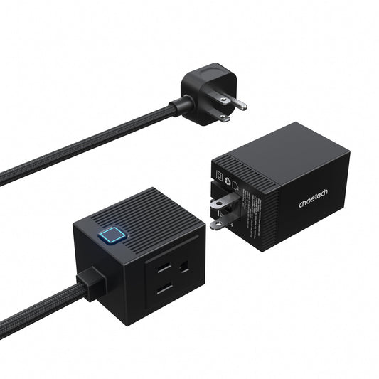 65W GaN Power Strip – USB Fast Charging Hub, Black