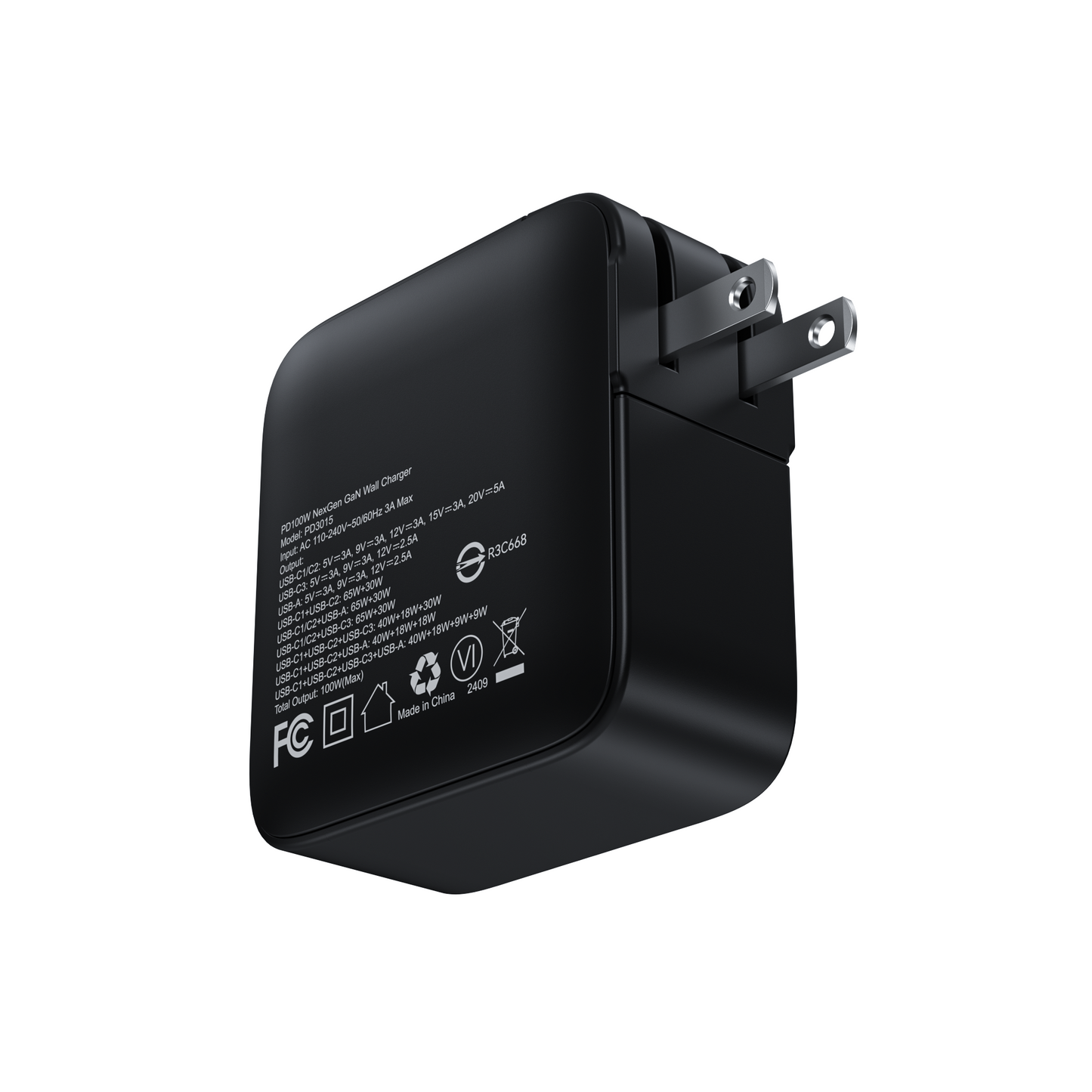 100W GaN PD Charger – 4-Port Fast USB Charging Block