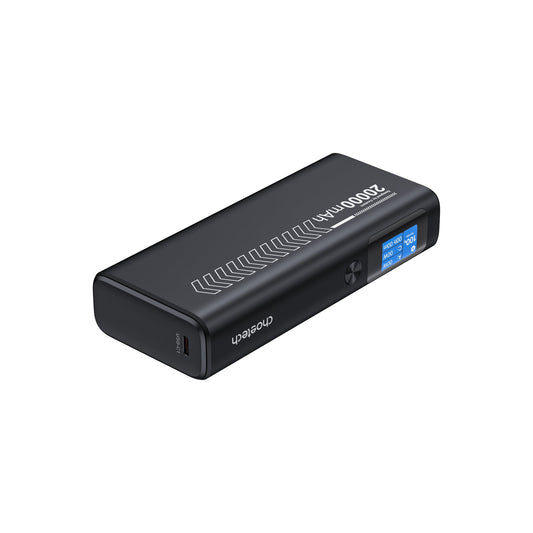 20000mAh Power Bank – 130W PD, 2C1A Ports, Black