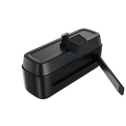 5000mAh Mini Power Bank – 20W PD with Type-C Plug, Black