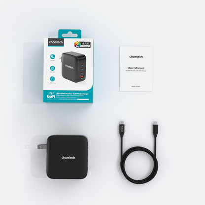 100W GaN PD Charger – 4-Port Fast USB Charging Block