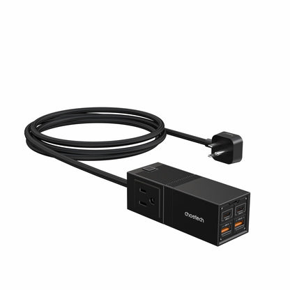 65W GaN Power Strip – 5-in-1 USB Charging Station, 4 Ports