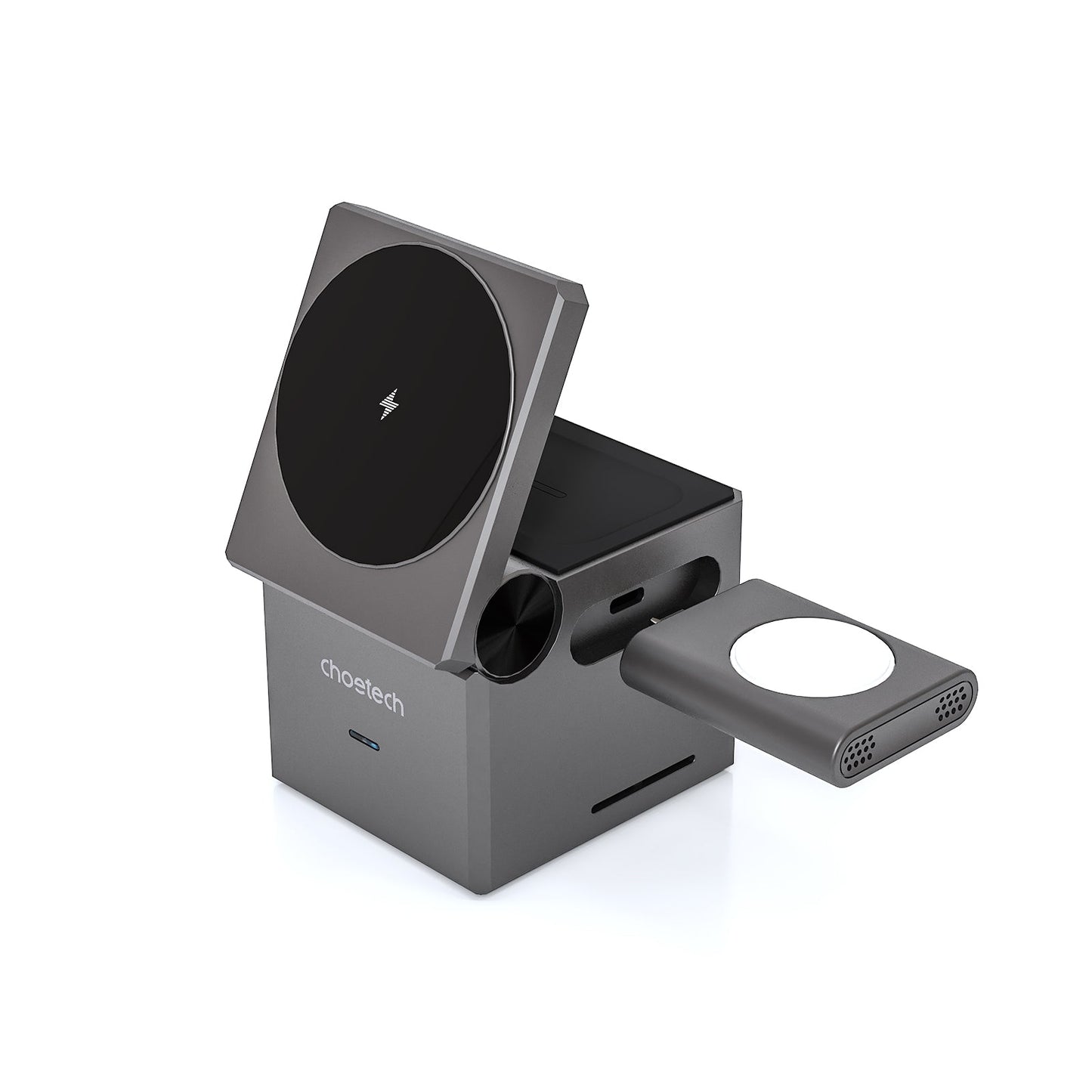 4‑in‑1 15W Magnetic Wireless Charger – Detachable Watch Stand