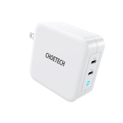 CHOETECH PD 100W GaN Dual USB Type C Charger for MacBook Air iPad iPhone 11 Pro Samsung Huawei ASUS Wall Charger for Lenovo DELL CHOETECH