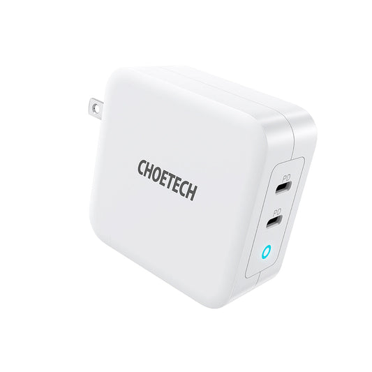CHOETECH PD 100W GaN Dual USB Type C Charger for MacBook Air iPad iPhone 11 Pro Samsung Huawei ASUS Wall Charger for Lenovo DELL CHOETECH