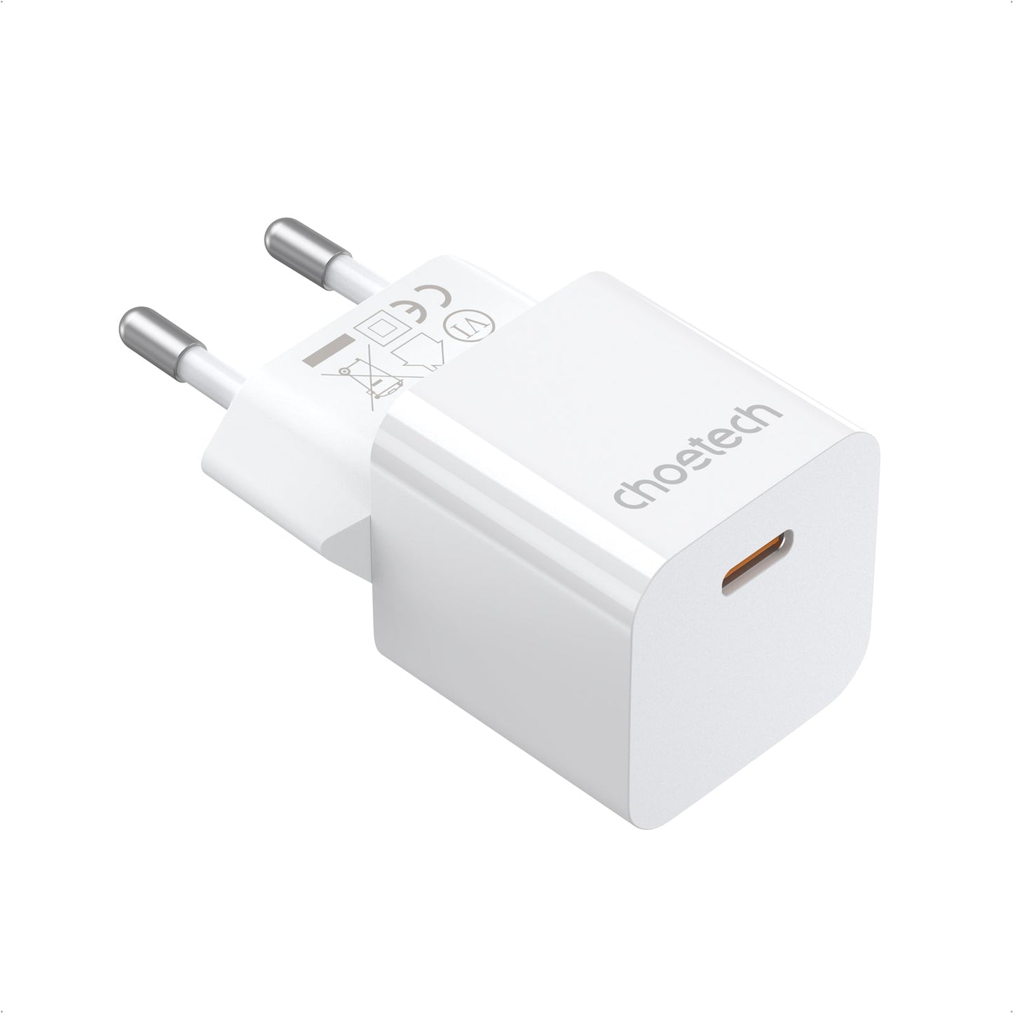 20W GaN USB-C Wall Charger – Compact PD Fast Charging