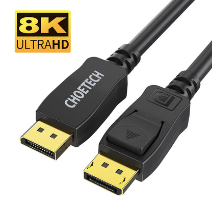 8K DisplayPort Cable – 6.6ft DP to DP Video Cord