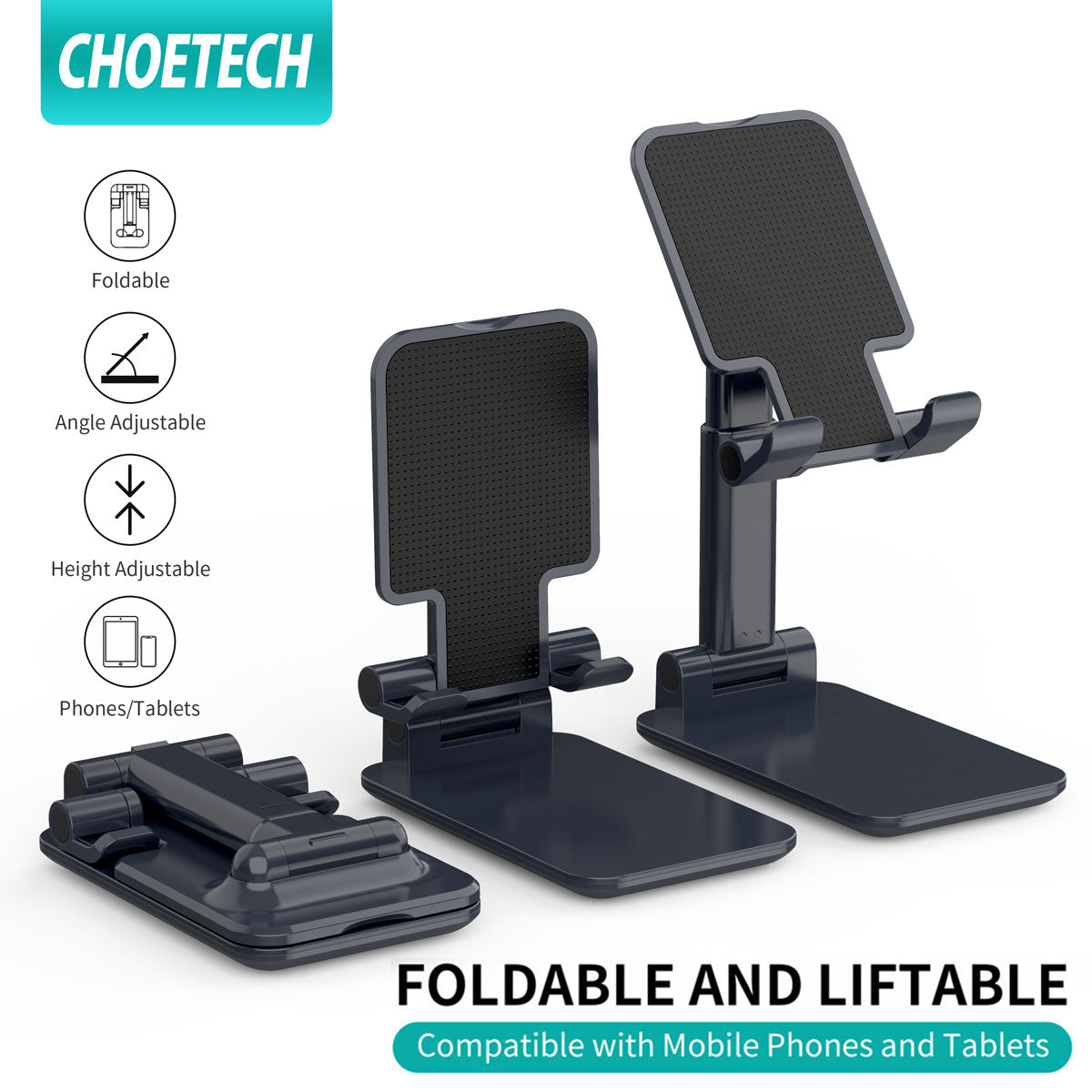 Adjustable Stand – Foldable Holder for Phone & Tablet Use