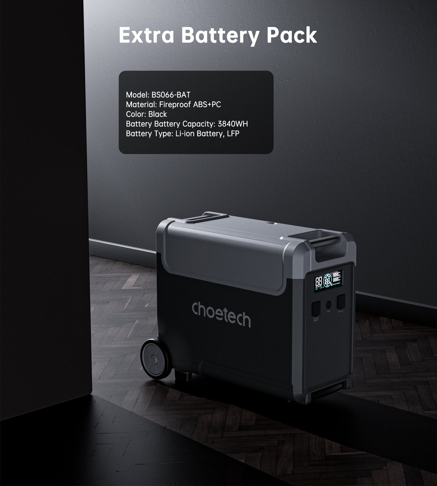 3600W Portable Power Station – 3840Wh, Dual Battery Packs