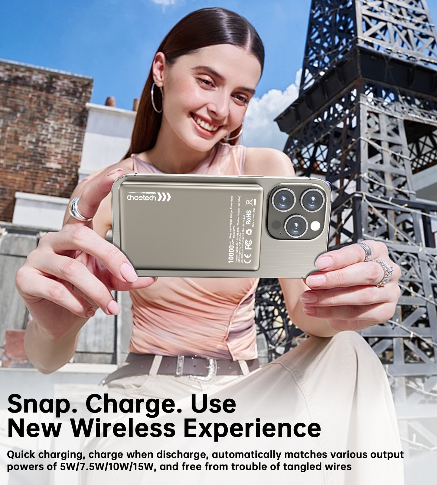 10000mAh Magnetic Power Bank – 20W Slim Design, White