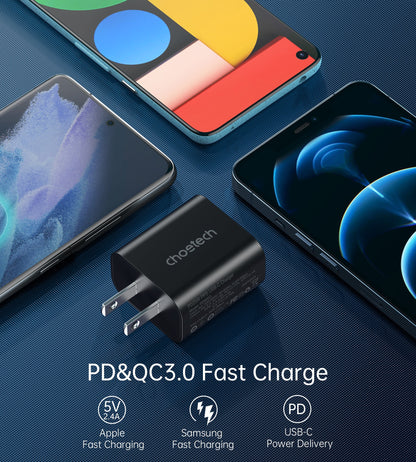 25W USB-C Charger – Fast Wall Adapter with 2m Cable