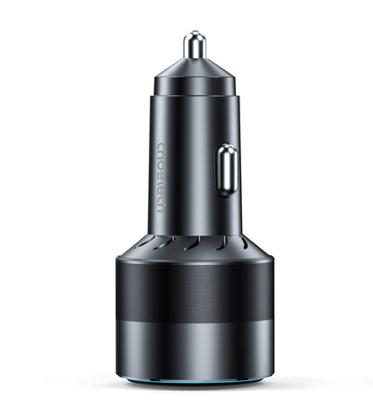 63W Car Charger – Dual USB-C 45W + USB-A 18W Output