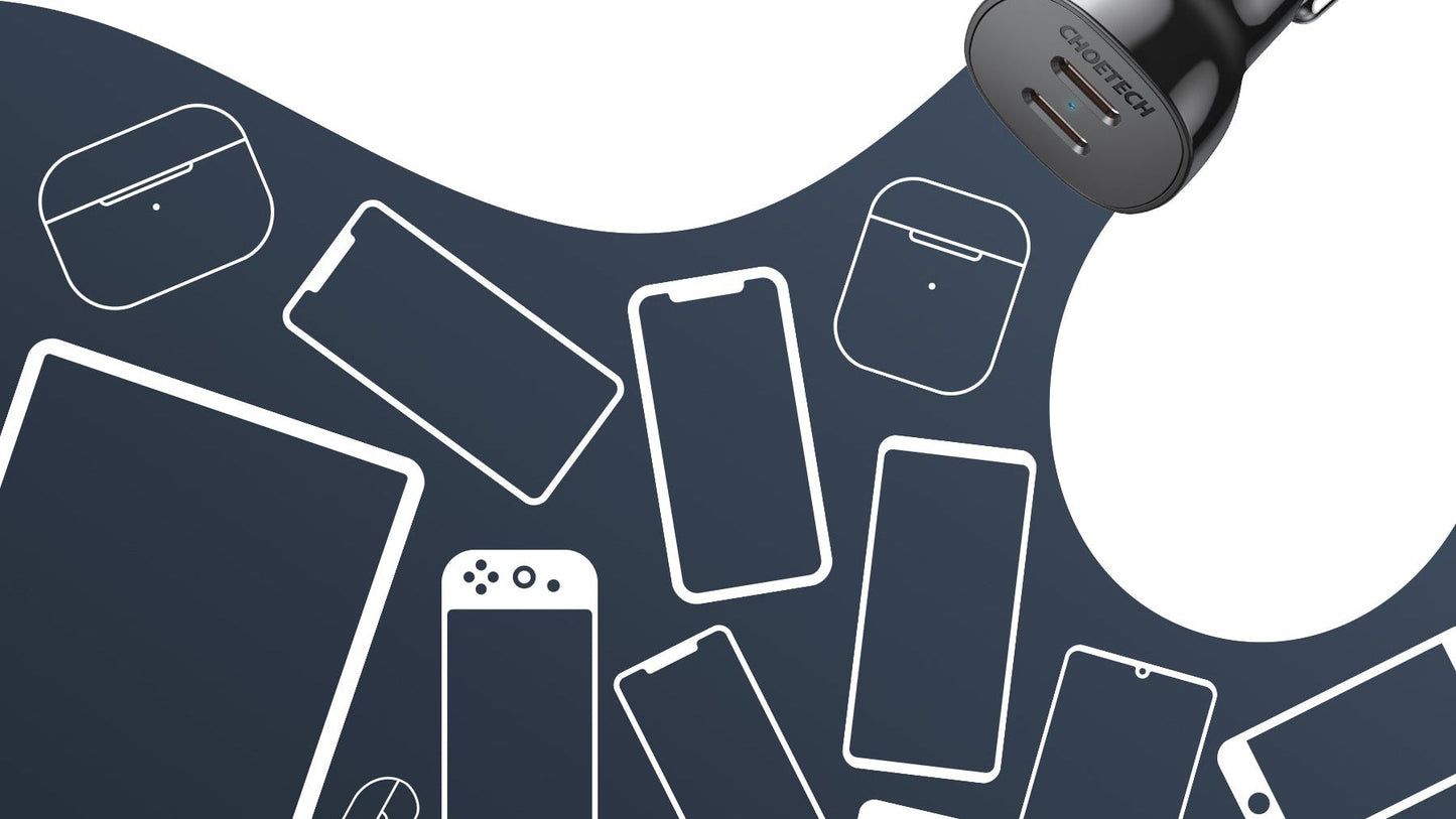 40W Dual USB-C Fast Car Charger – Compact & Efficient