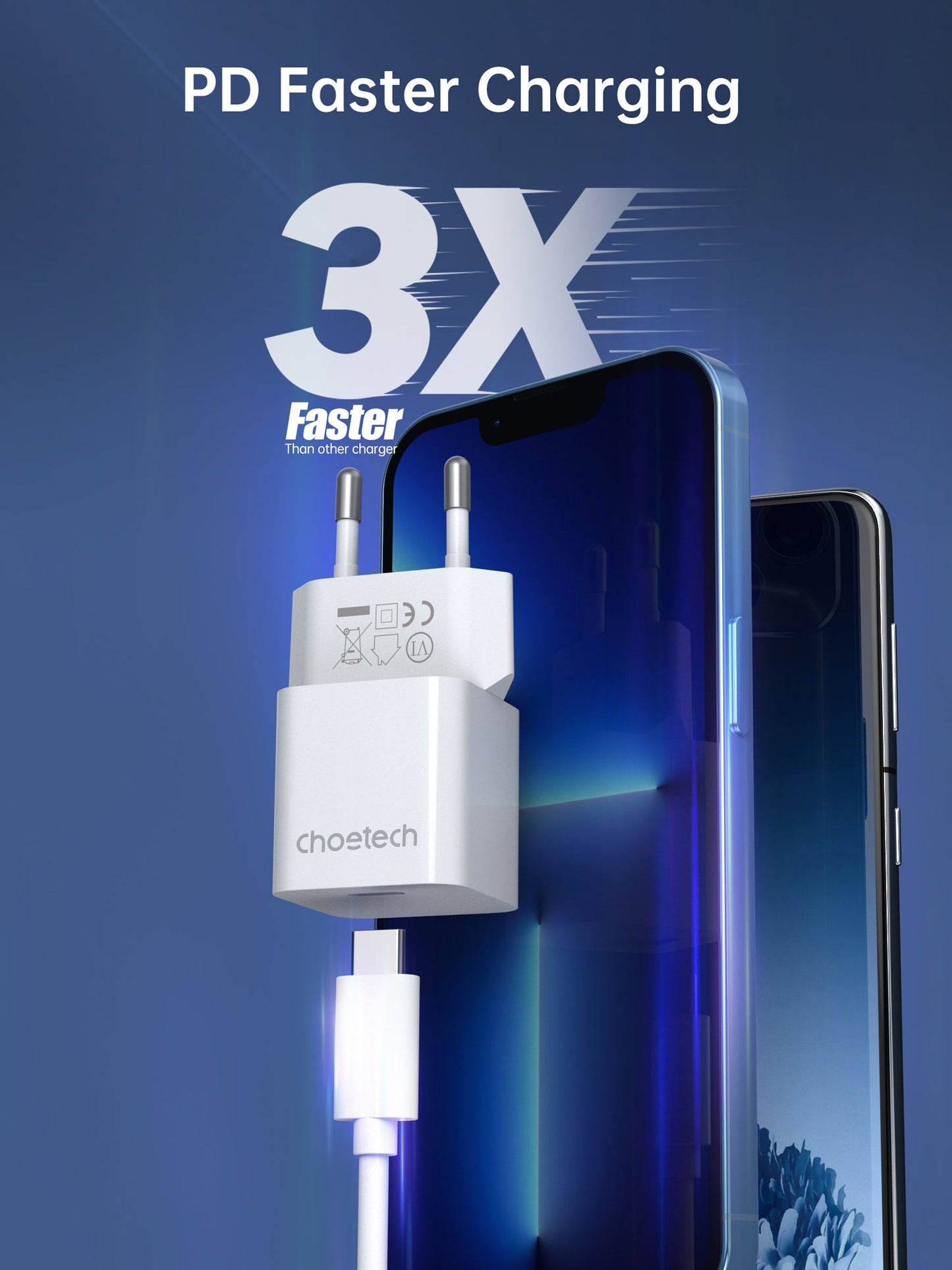 20W GaN USB-C Wall Charger – Compact PD Fast Charging