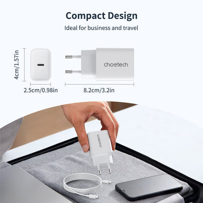 30W USB-C PD Charger – Compact Fast Charging Block