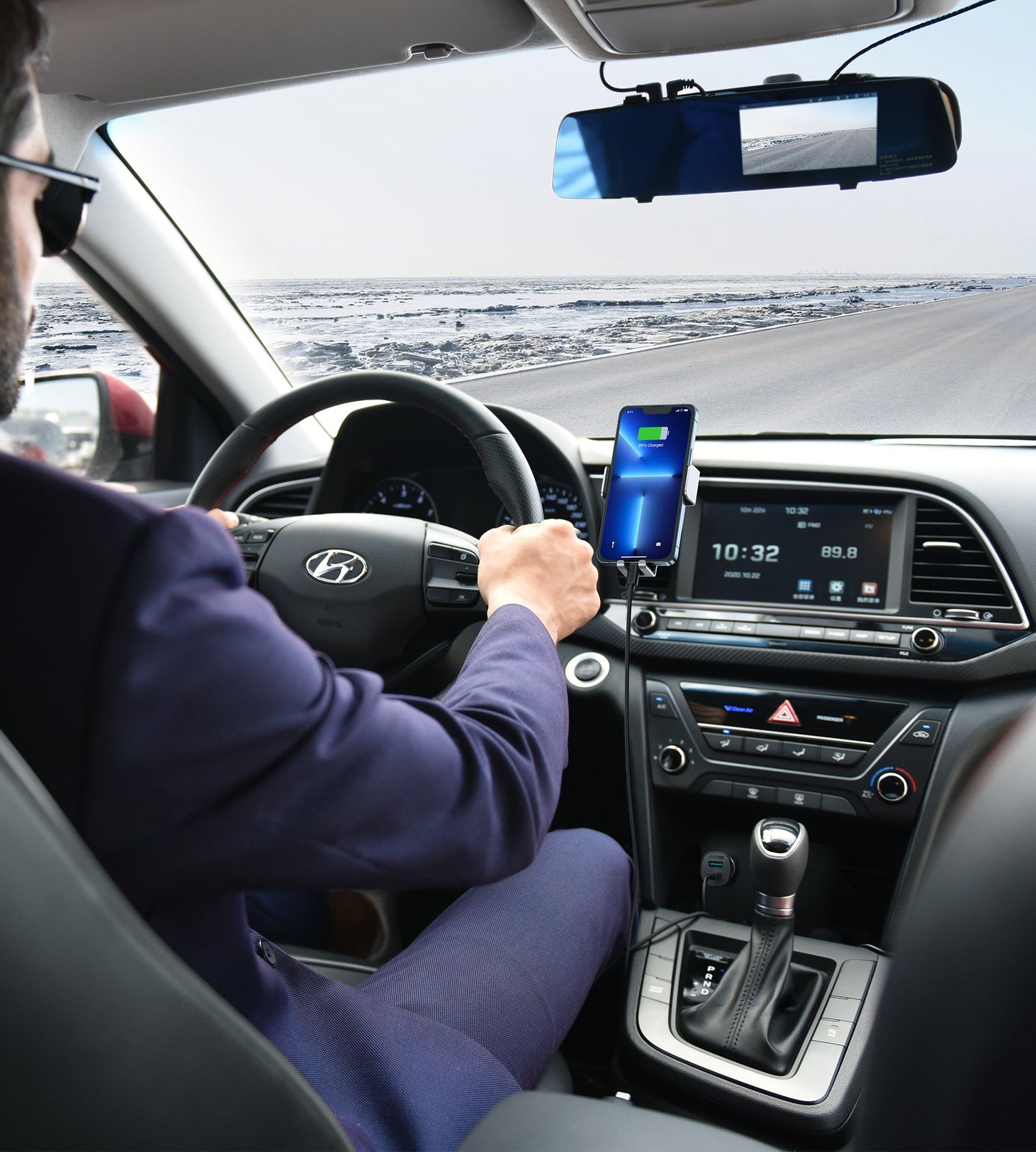 38W Car Charger – Dual QC3.0 + PD20W Fast Charging Ports