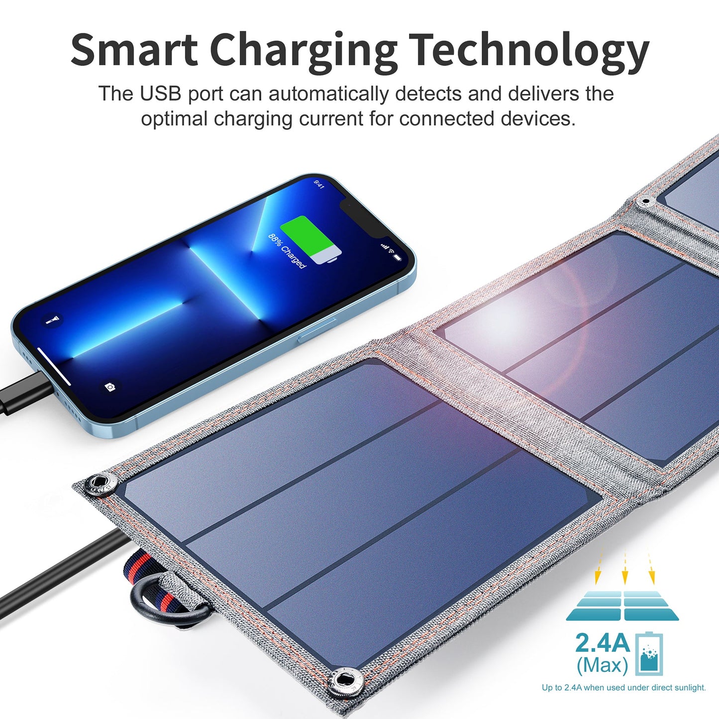 14W Foldable Solar Charger – Portable Panel for Outdoor Use