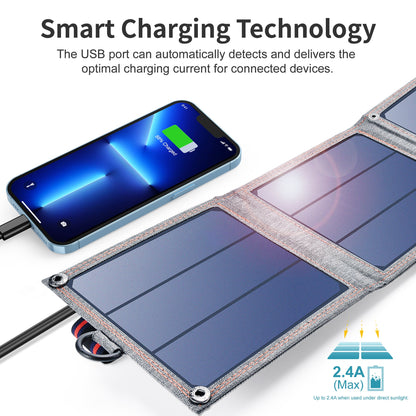 14W Foldable Solar Charger – Portable Panel for Outdoor Use