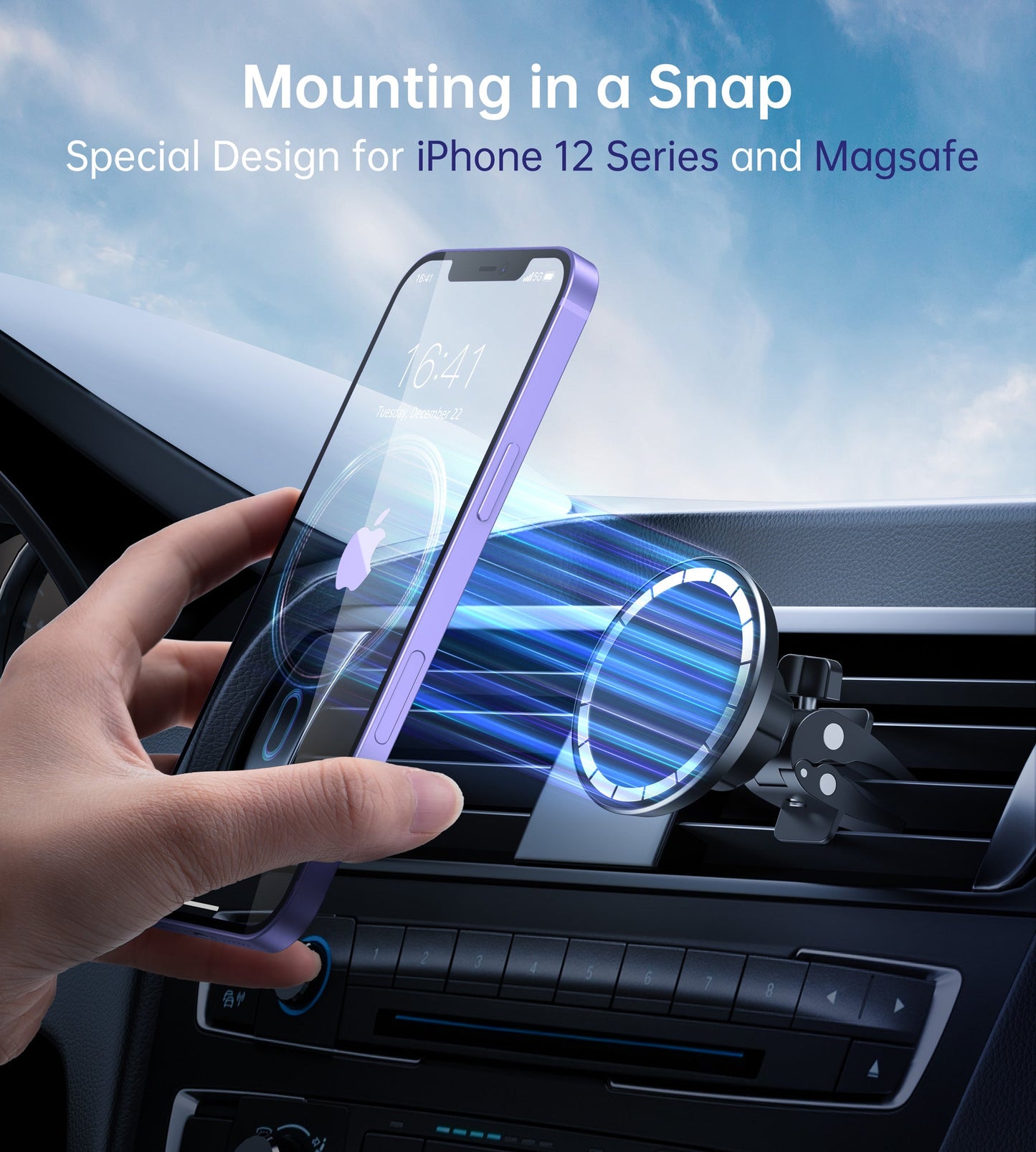 Magnetic Car Phone Mount – Air Vent Holder for Smartphones
