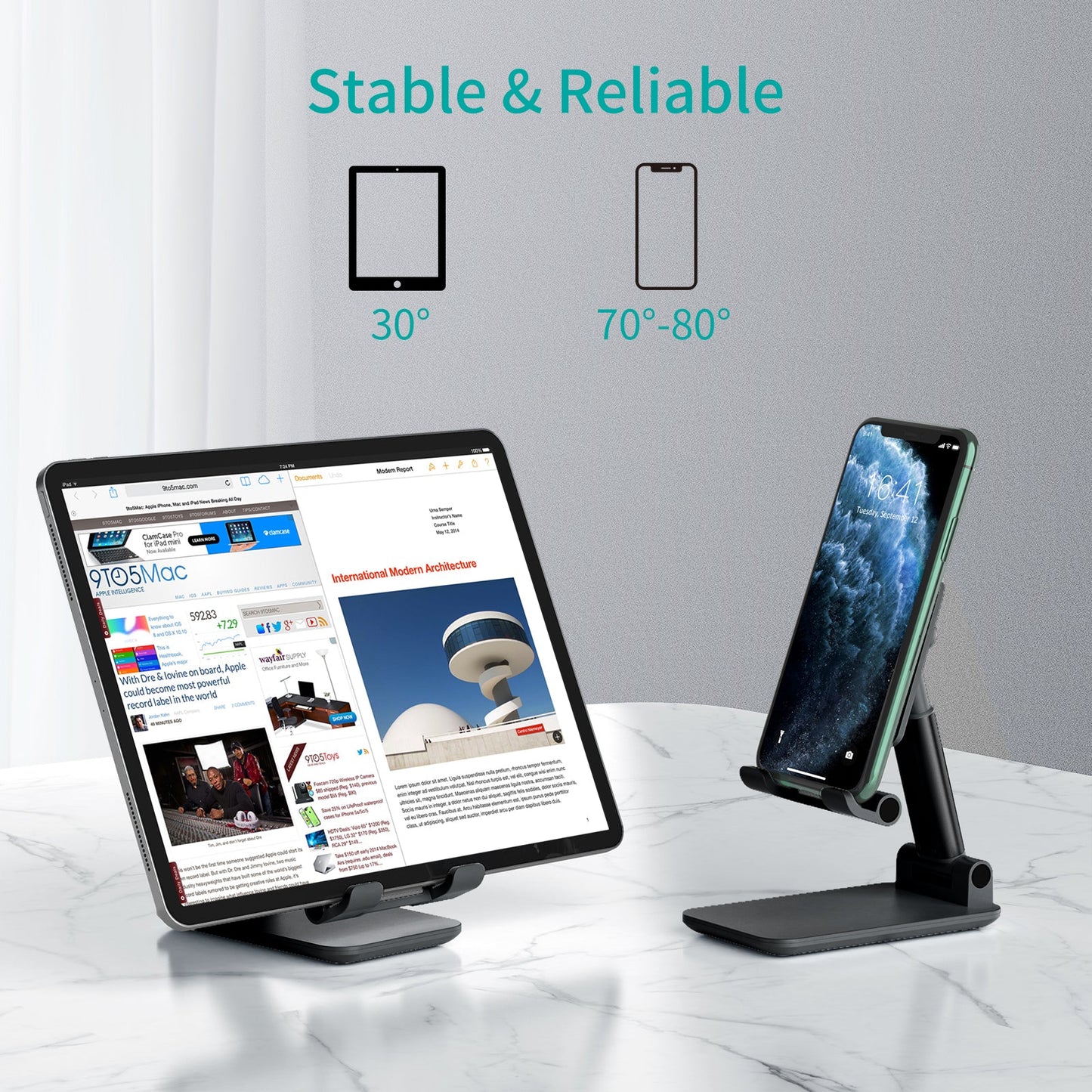 Adjustable Stand – Foldable Holder for Phone & Tablet Use