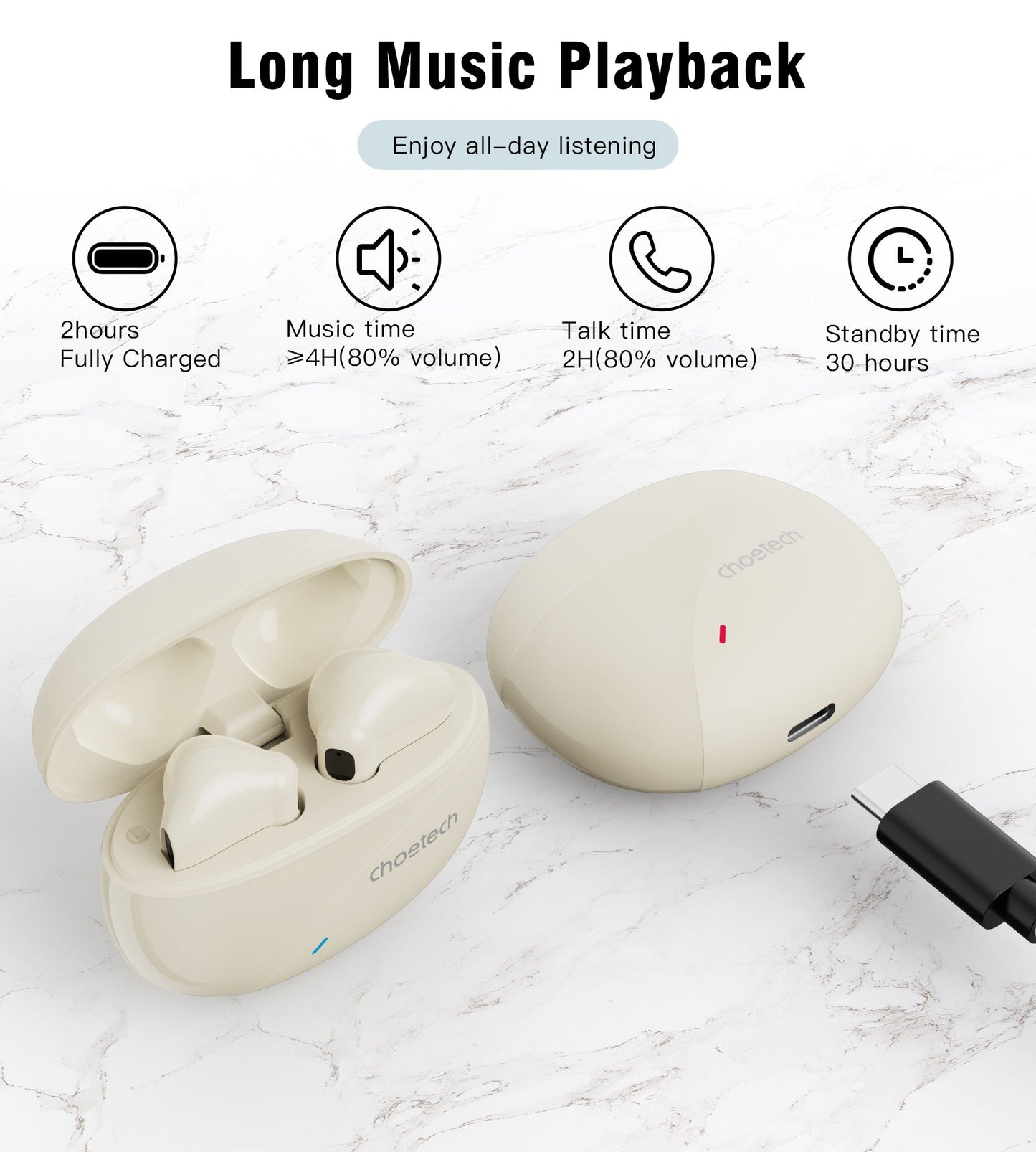 Mini TWS Earbuds – Bluetooth 5.3 Low Energy Chip Inside