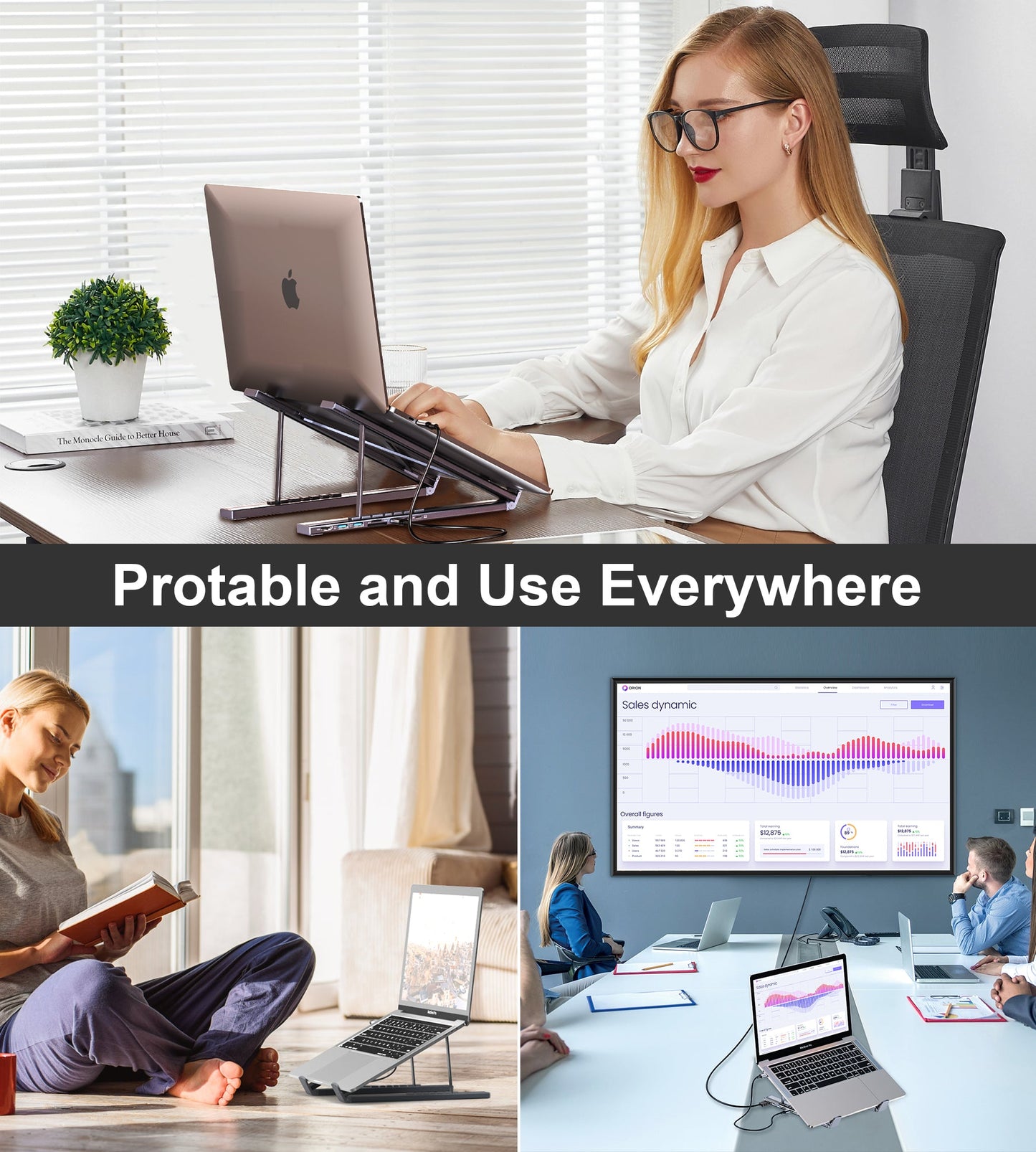 7-in-1 USB-C Hub Stand – HDMI, USB Ports, Compact Dock