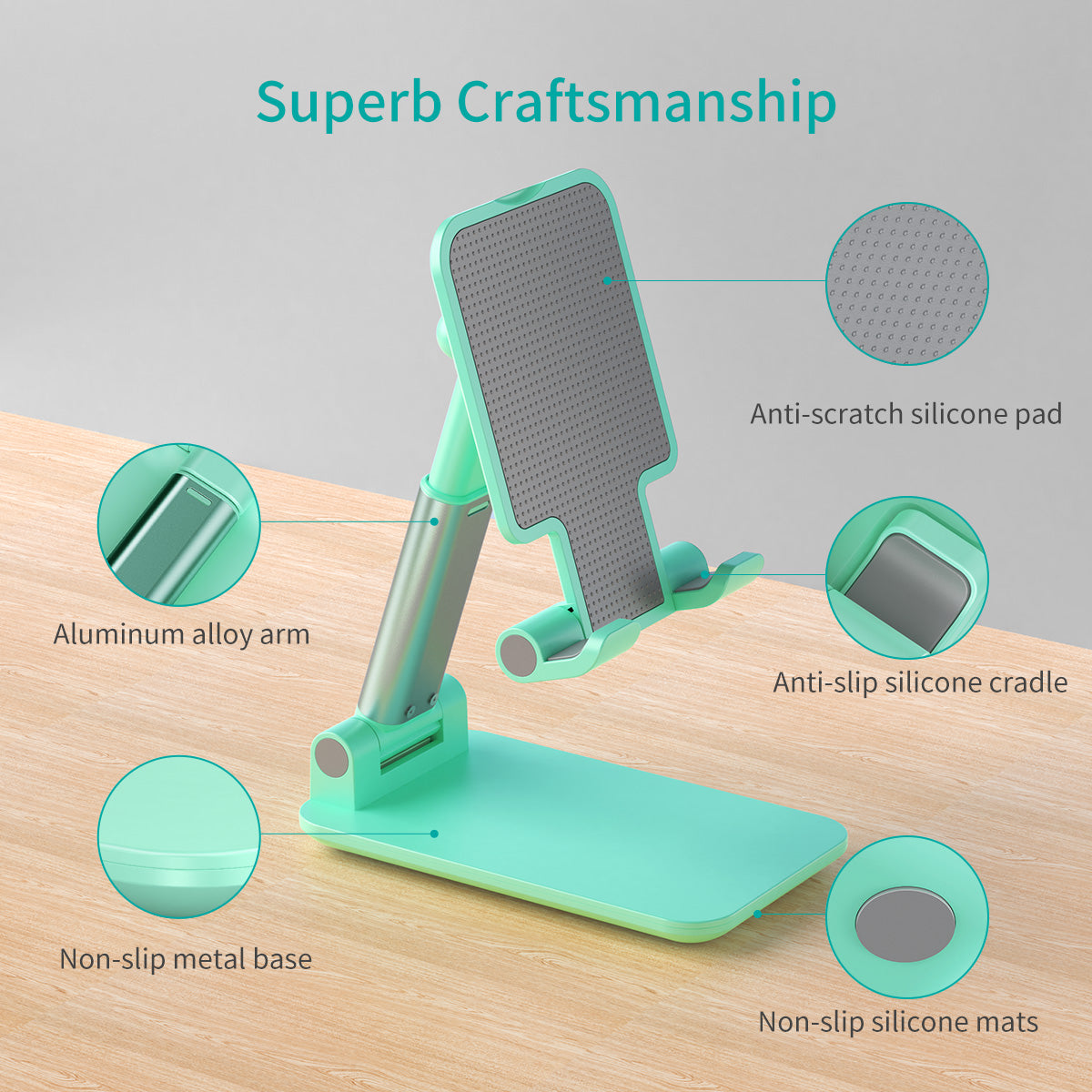 Foldable Phone Holder – Adjustable Stand for Desk & Travel