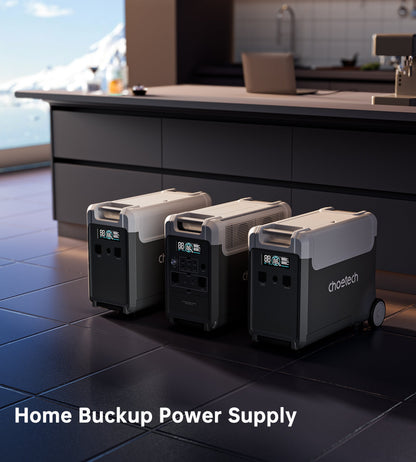 3600W Portable Power Station – 3840Wh, Dual Battery Packs