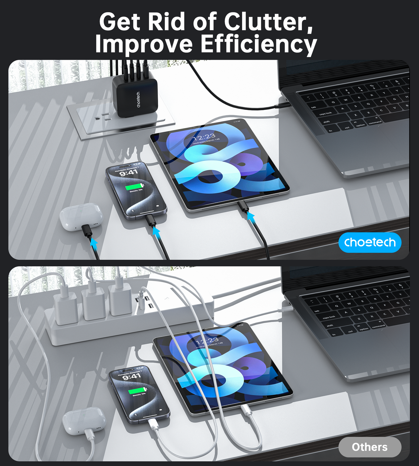 100W GaN PD Charger – 4-Port Fast USB Charging Block