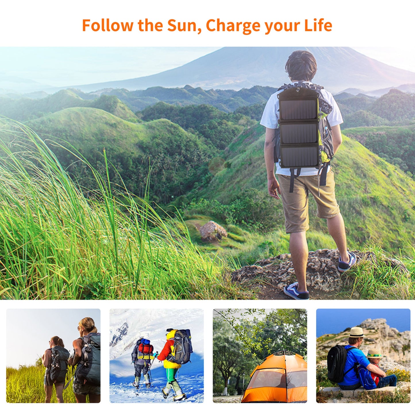 19W Foldable Solar Charger – Portable USB Panel for Outdoors