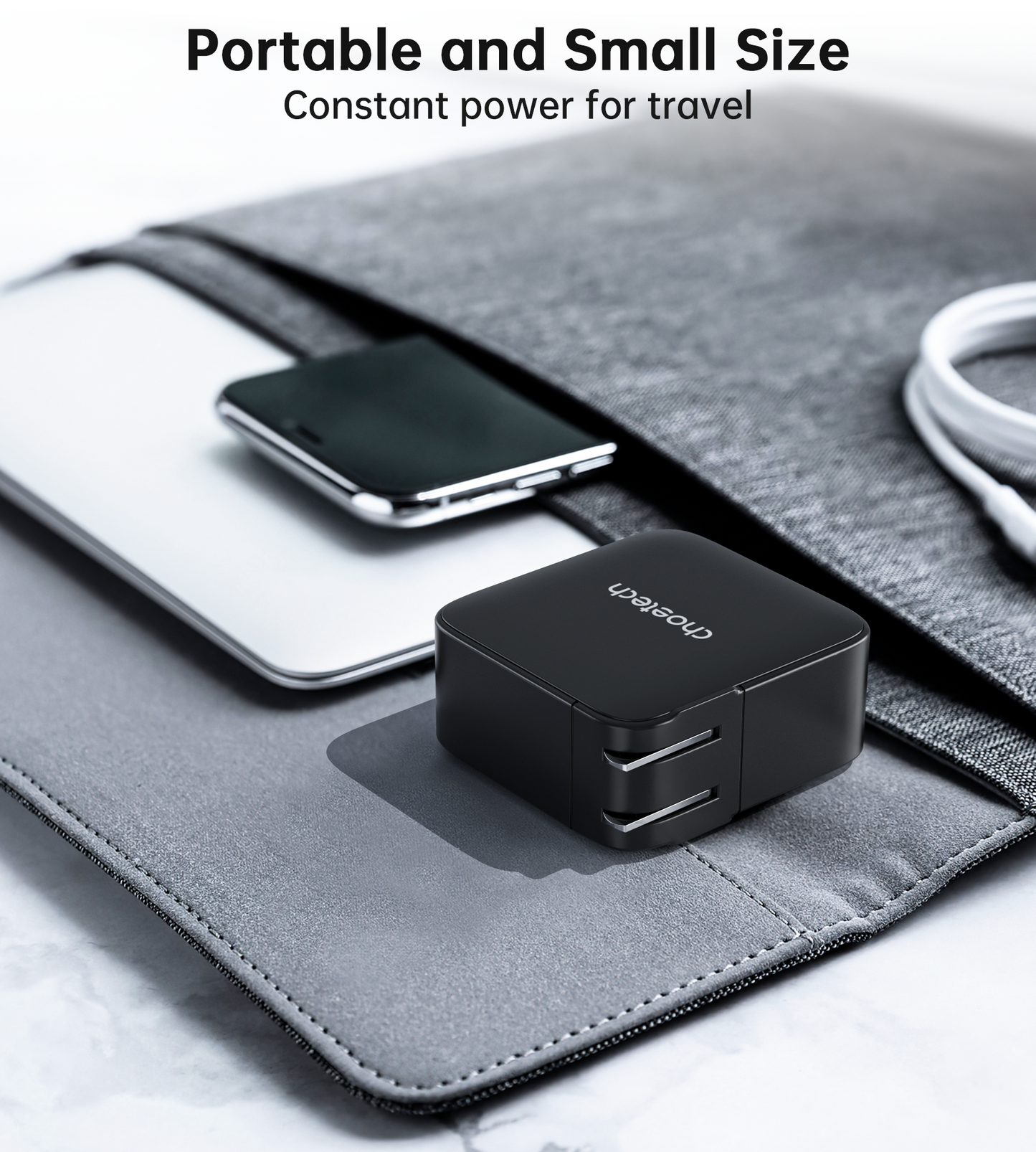 140W GaN Wall Charger – 3C1A with PD240W Cable, Black