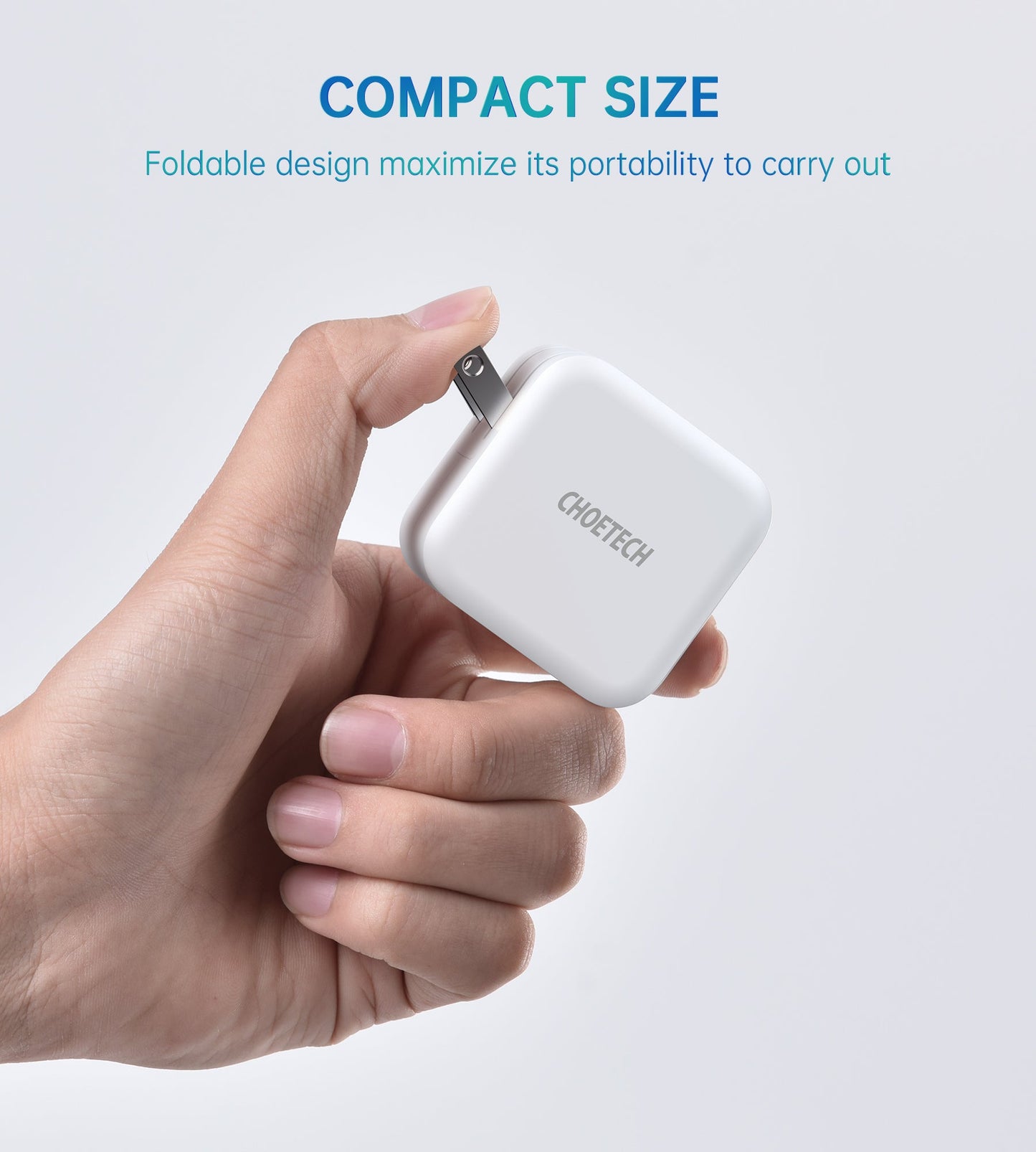 40W Dual USB‑C Wall Charger – 20W+20W PD, Foldable Plug