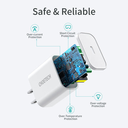 20W PD USB‑C Fast Charger + MFi Cable Kit – Nylon Braided