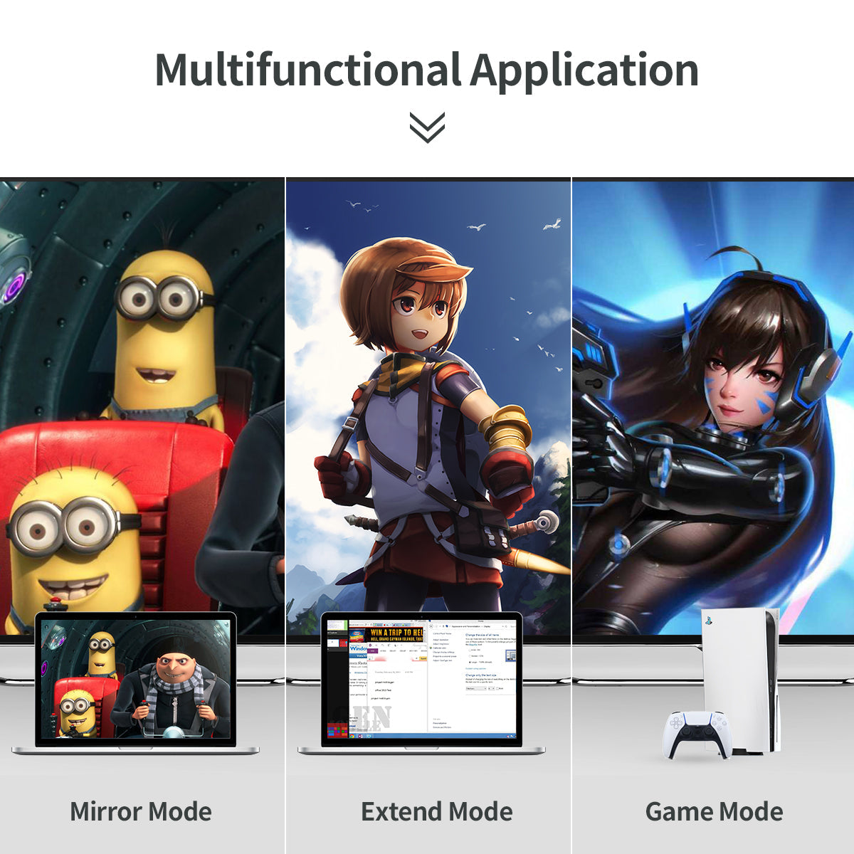 8K HDMI 2.1 Cable – 8K@60Hz, 48Gbps, 6.6ft Braided Cord