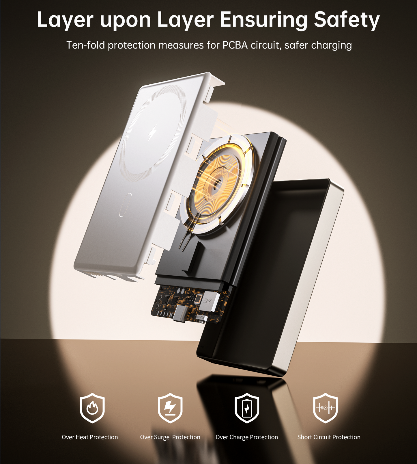 10000mAh Magnetic Power Bank – 20W Slim Design, White