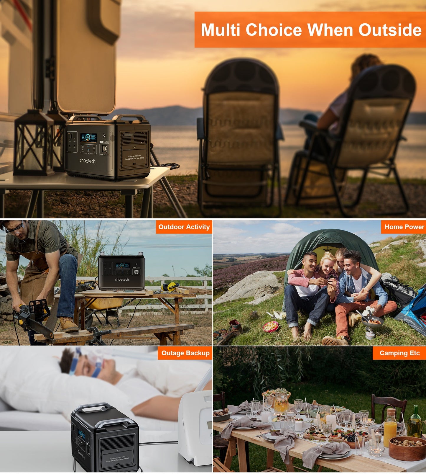 2000Wh Power Station – Bidirectional Fast Charging Backup Unit