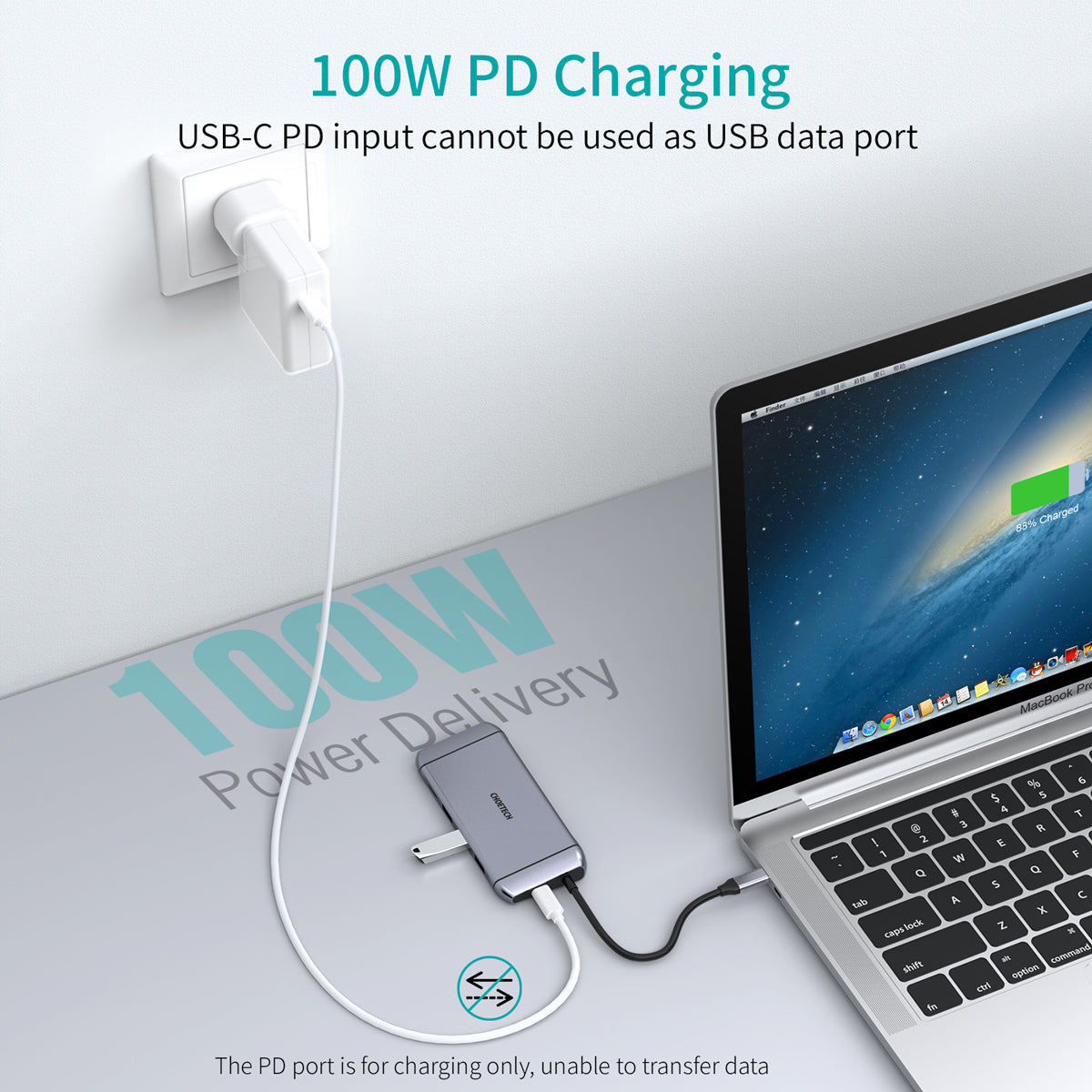 9-in-1 USB-C Hub – HDMI, VGA, PD, Ethernet, USB, for MacBook