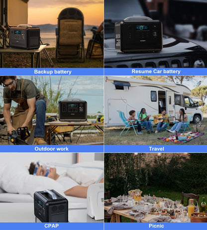 1200Wh Bidirectional Power Station – Portable Fast Charging