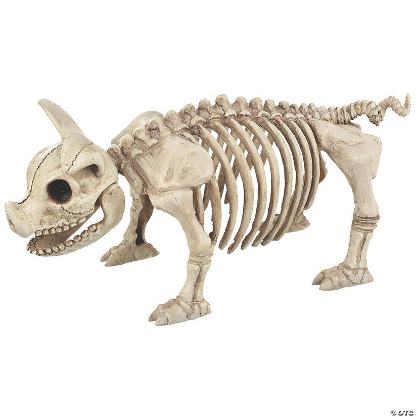 12" Pig Skeleton Halloween Decoration