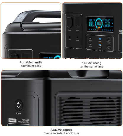 2000Wh Power Station – Bidirectional Fast Charging Backup Unit