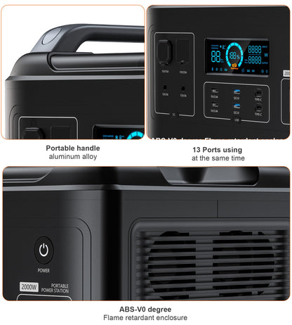 2000W Portable Power Station – 2048Wh LiFePO4, UPS